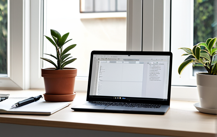 인지능력 증강을 위한 집중력 향상 방법 - Organized Workspace**
A clean and organized home office desk with a laptop, a notebook, a pen, and ...
